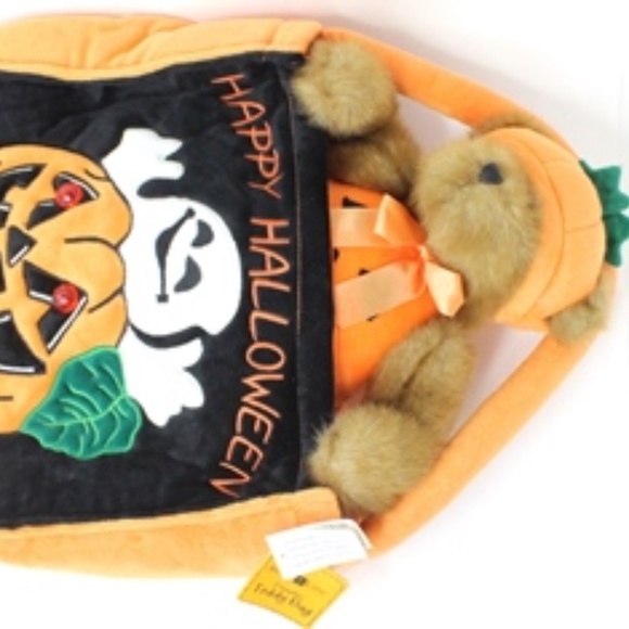 Pumpkin Teddy Bear Candy Bag Halloween Home Decor - Picture 3 of 6
